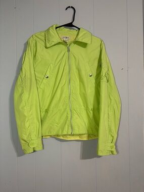 Head Neon Lime Lightweight Zip-Up Shirt Jacket